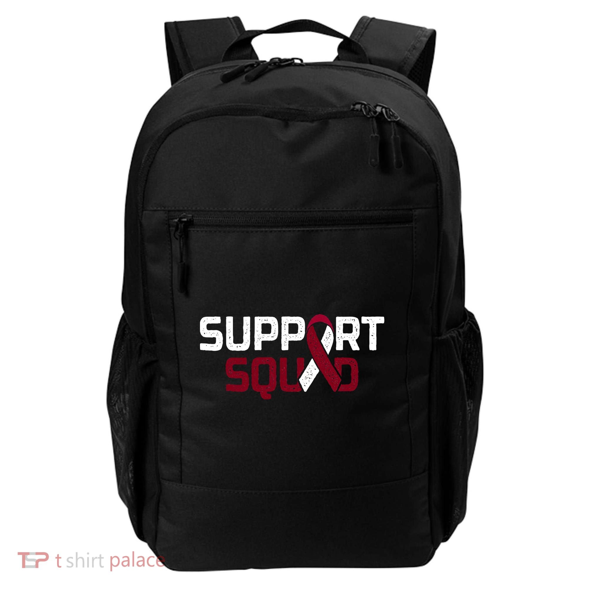 Support Squad Throat Oral Head & Neck Cancer Awareness Backpack