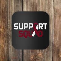 Support Squad Throat Oral Head & Neck Cancer Awareness Coaster thumb 0