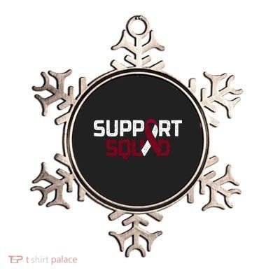 Support Squad Throat Oral Head & Neck Cancer Awareness Ornament