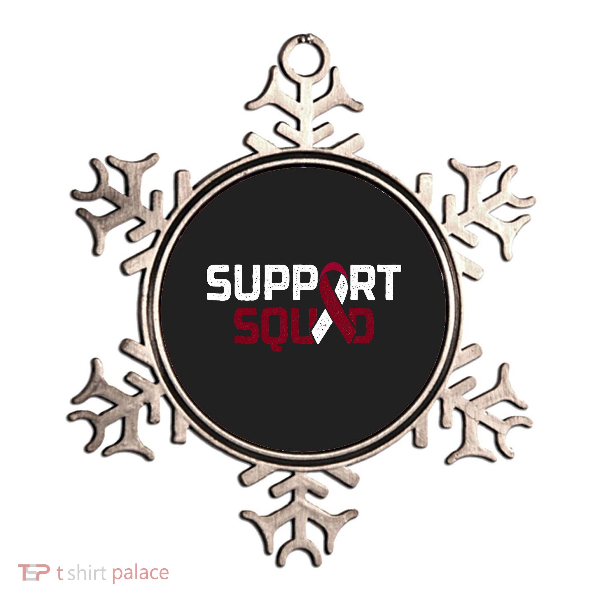 Support Squad Throat Oral Head & Neck Cancer Awareness Ornament