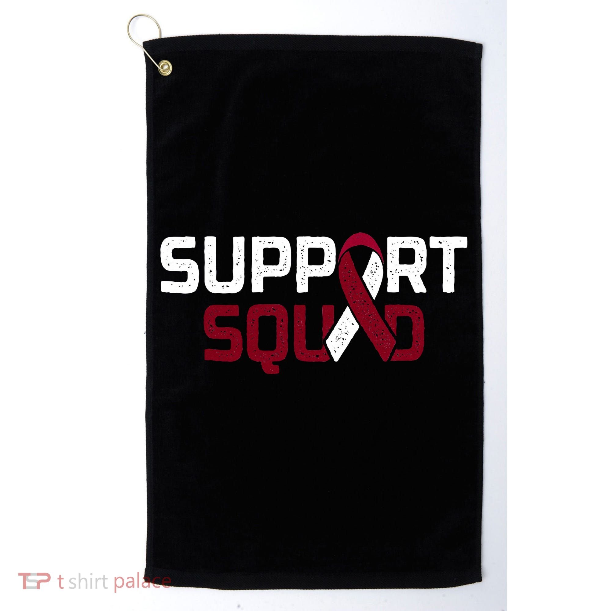 Support Squad Throat Oral Head & Neck Cancer Awareness Golf Towel