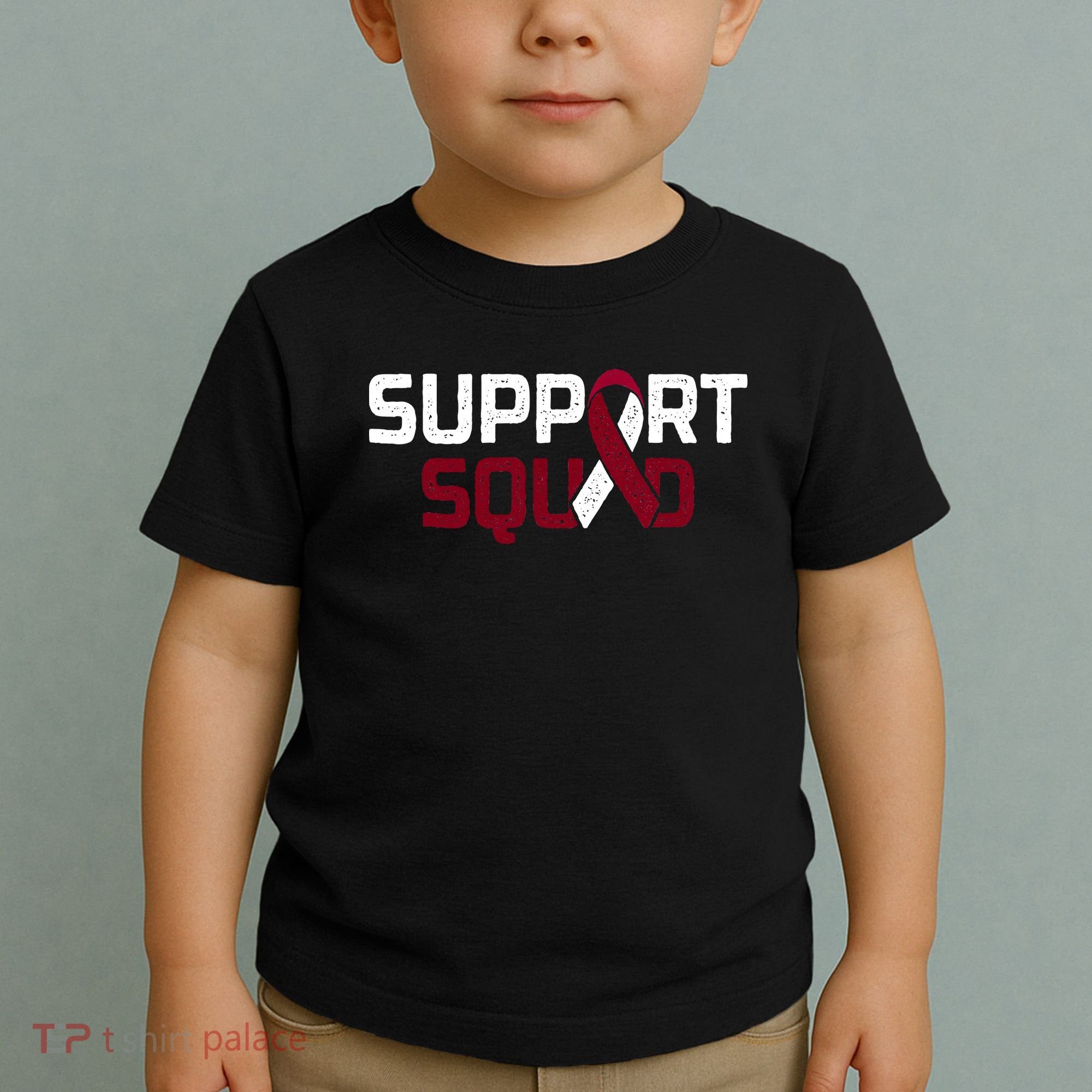 Support Squad Throat Oral Head & Neck Cancer Awareness Toddler T-Shirt