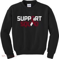 Support Squad Throat Oral Head & Neck Cancer Awareness Kids Sweatshirt thumb 0