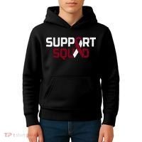 Support Squad Throat Oral Head & Neck Cancer Awareness Kids Hoodie thumb 4