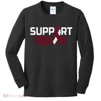 Support Squad Throat Oral Head & Neck Cancer Awareness Kids Long Sleeve Shirt thumb 0