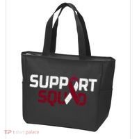 Support Squad Throat Oral Head & Neck Cancer Awareness Tote Bag thumb 3