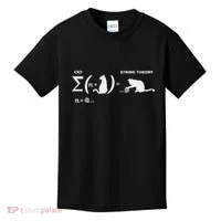 SchröDingers String Theory Cat Physics Quantum Mechanism Kids T-Shirt thumb 0