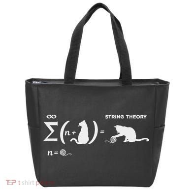 SchröDingers String Theory Cat Physics Quantum Mechanism Tote Bag
