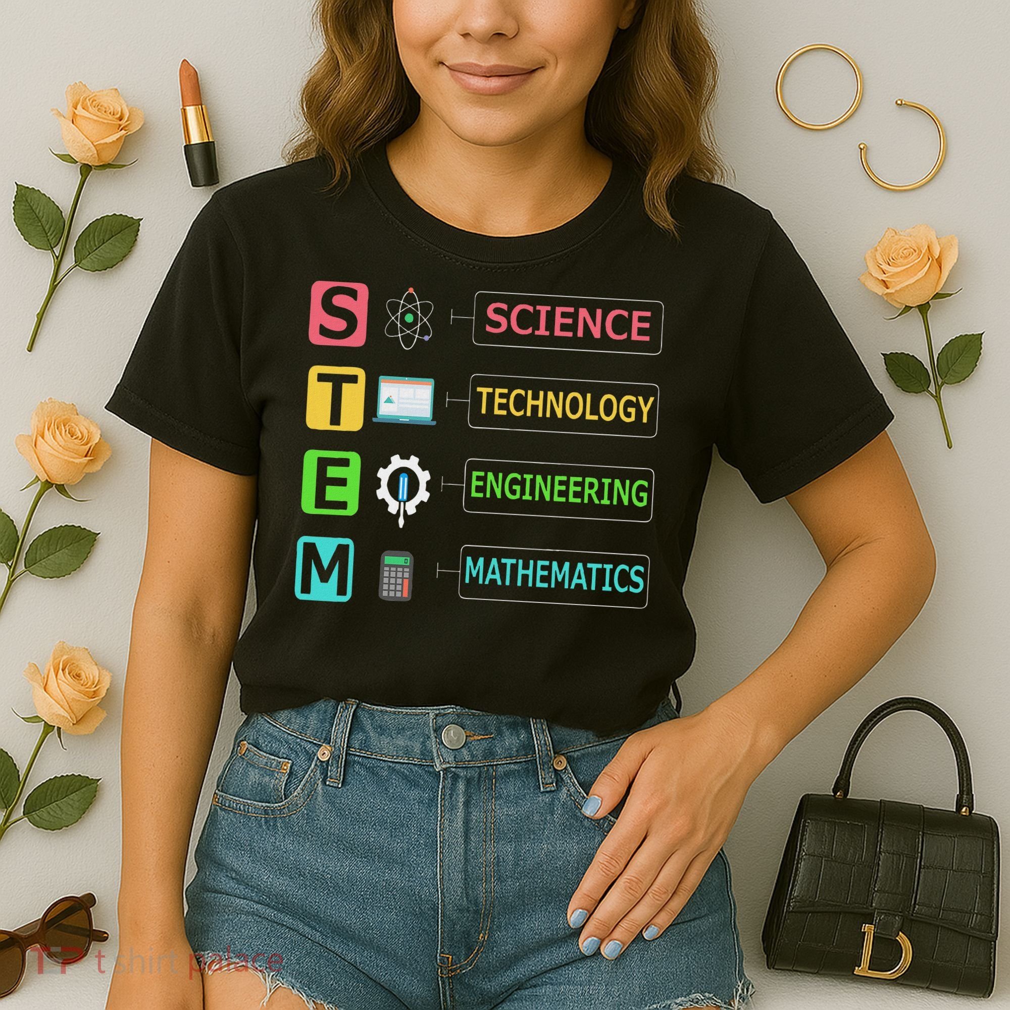 Stem Science Technology Engineering Math Teacher Gift Comfort Colors Boxy T-Shirt