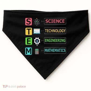 Stem Science Technology Engineering Math Teacher Gift USA-Made Doggie Bandana