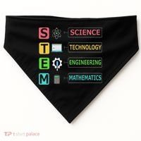Stem Science Technology Engineering Math Teacher Gift USA-Made Doggie Bandana thumb 0