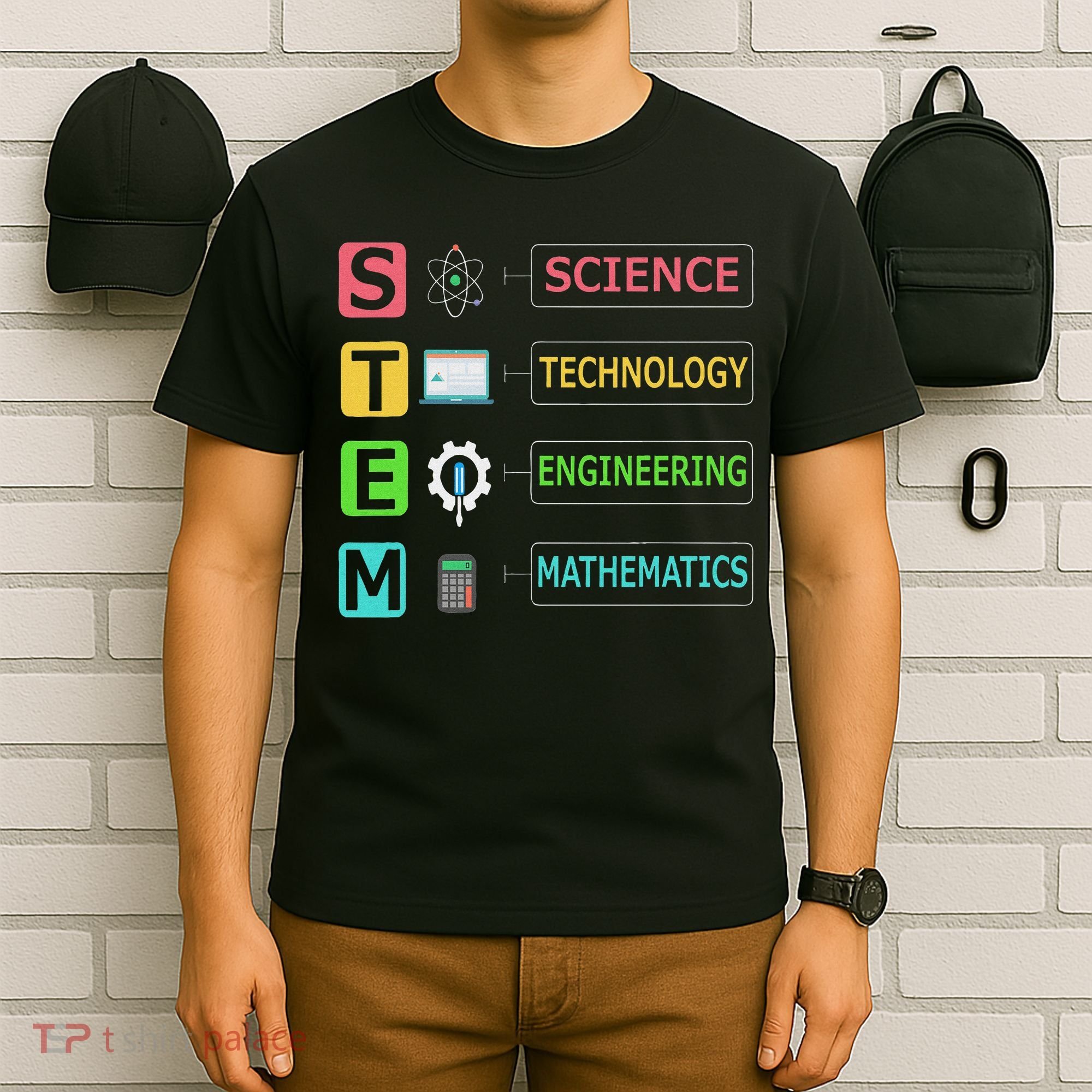 Stem Science Technology Engineering Math Teacher Gift T-Shirt