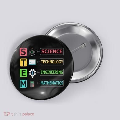 Stem Science Technology Engineering Math Teacher Gift Button