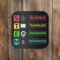 Stem Science Technology Engineering Math Teacher Gift Coaster thumb 0