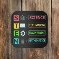 Stem Science Technology Engineering Math Teacher Gift Coaster thumb 0