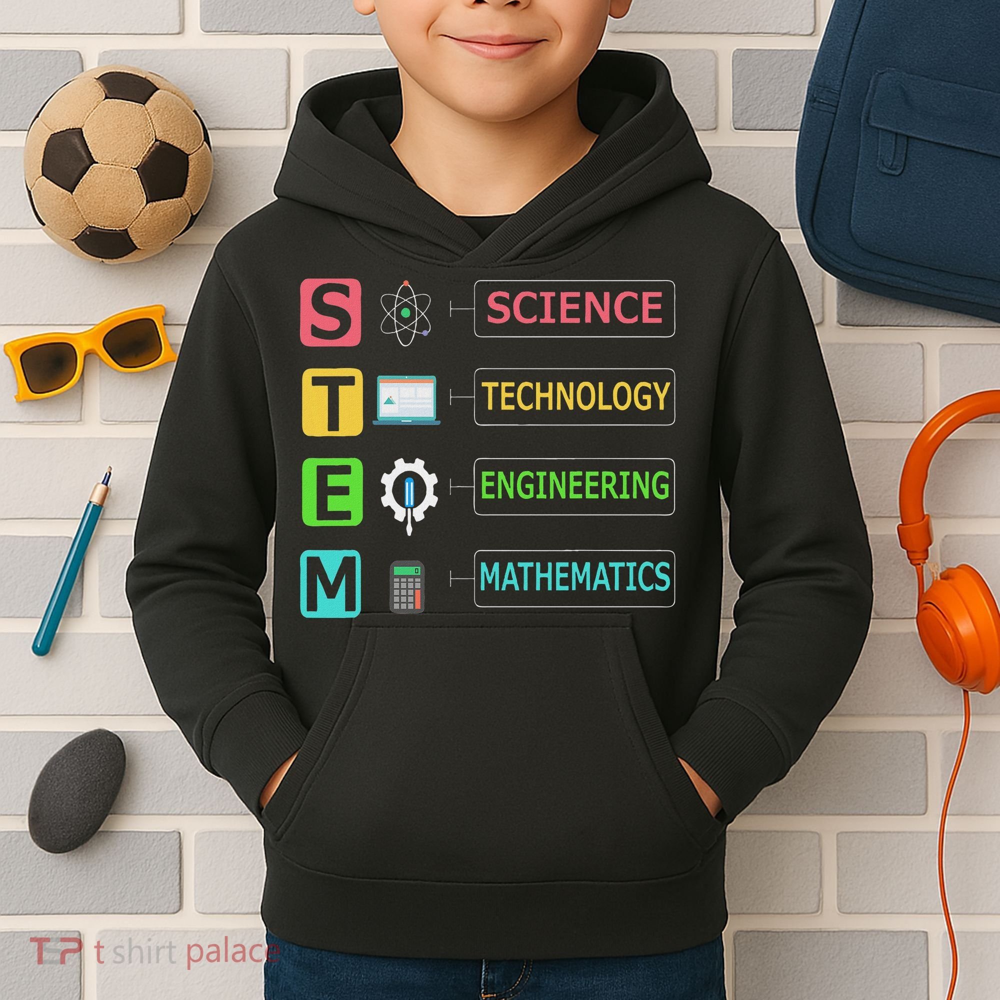 Stem Science Technology Engineering Math Teacher Gift Kids Hoodie