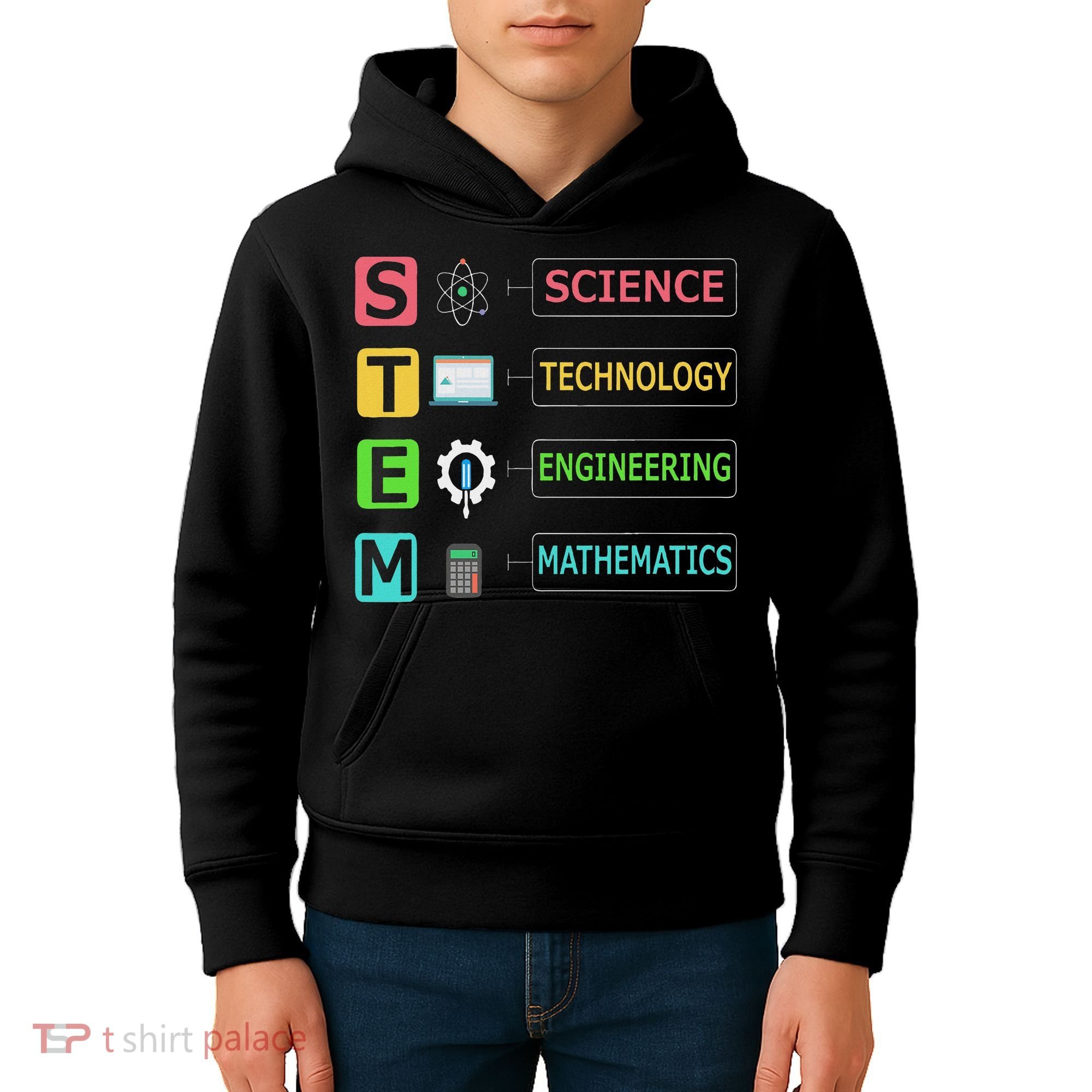 Stem Science Technology Engineering Math Teacher Gift Kids Hoodie
