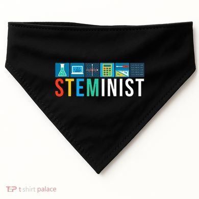 Steminist Science Technology Engineering Math Stem USA-Made Doggie Bandana