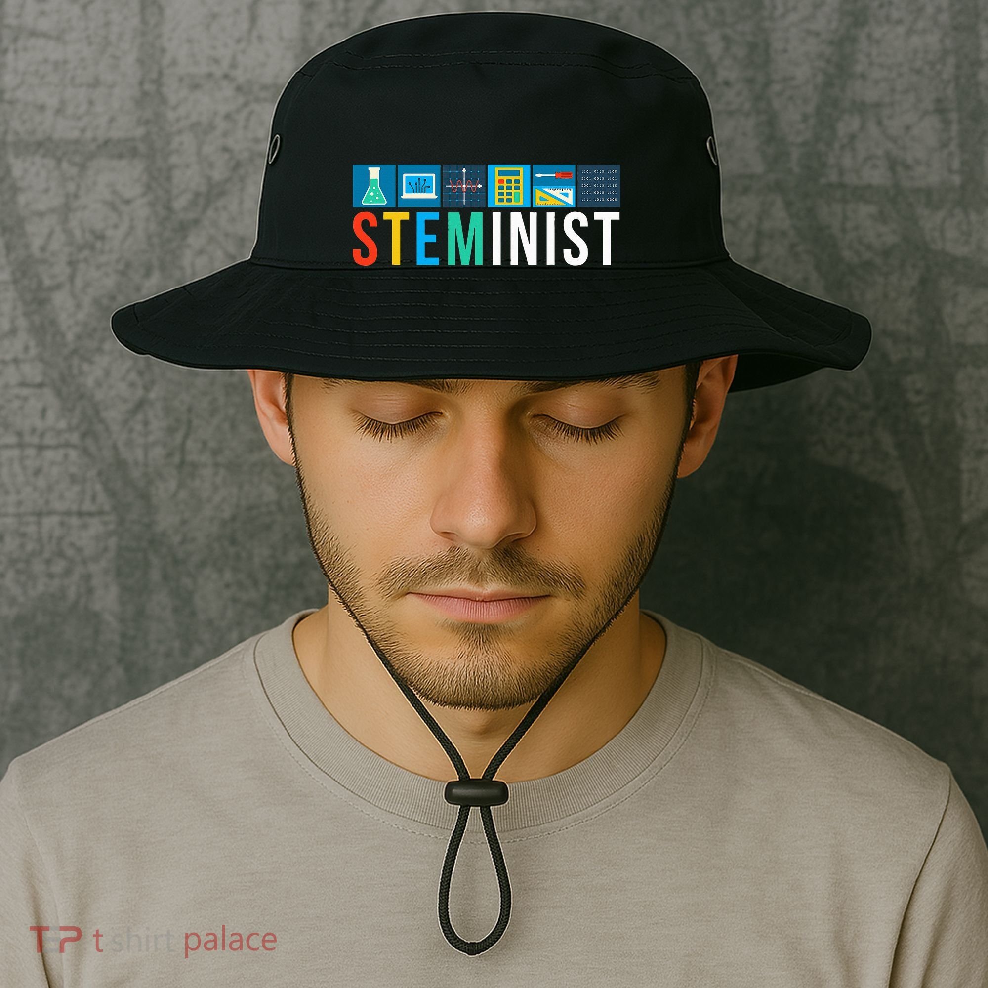 Steminist Science Technology Engineering Math Stem Bucket Hat