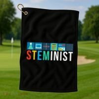 Steminist Science Technology Engineering Math Stem Golf Towel thumb 1