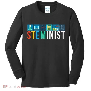 Steminist Science Technology Engineering Math Stem Kids Long Sleeve Shirt