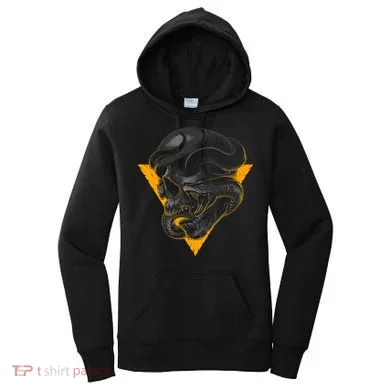 Skull Snake Triangle Graphic Design Women's Hoodie