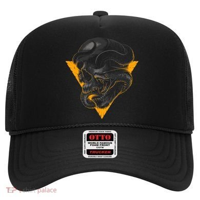 Skull Snake Triangle Graphic Design Hat
