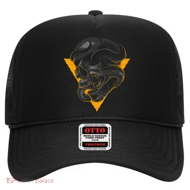 Skull Snake Triangle Graphic Design Hat