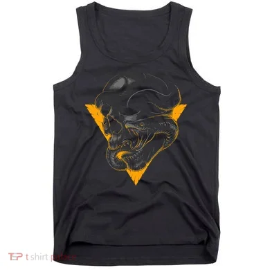 Skull Snake Triangle Graphic Design Tank Top