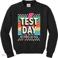 Staar State Test Teacher Testing Day No Stress All Flex Kids Sweatshirt thumb 0