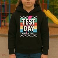 Staar State Test Teacher Testing Day No Stress All Flex Kids Hoodie thumb 3
