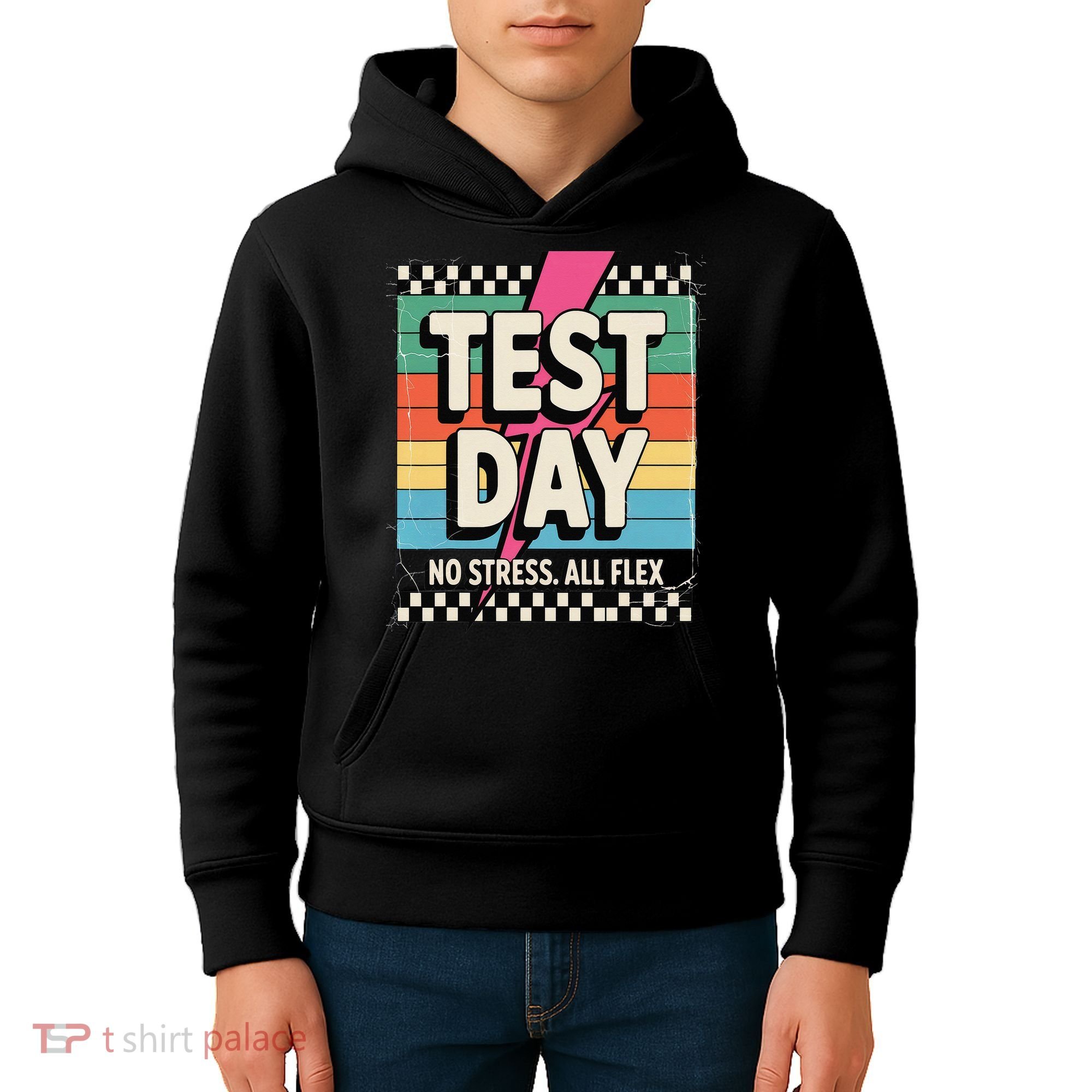 Staar State Test Teacher Testing Day No Stress All Flex Kids Hoodie