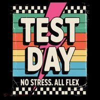 Staar State Test Teacher Testing Day No Stress All Flex Kids Long Sleeve Shirt thumb 2