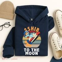 Shiba, Shib To The Moon Hoodie thumb 4
