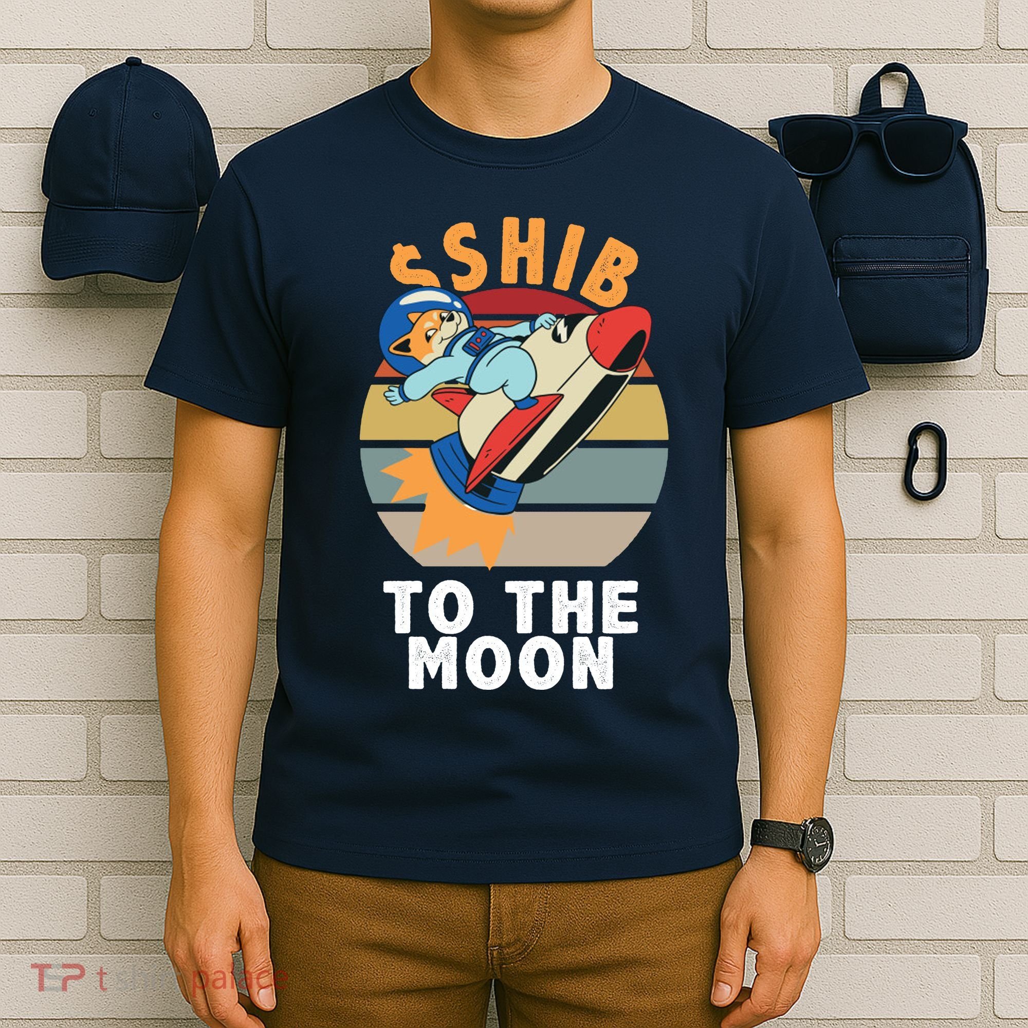 Shiba, Shib To The Moon T-Shirt