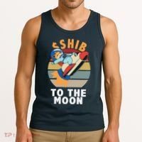 Shiba, Shib To The Moon Tank Top thumb 3