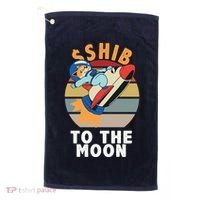 Shiba, Shib To The Moon Golf Towel thumb 0