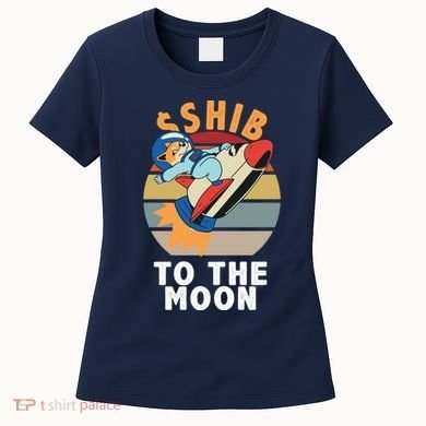 Shiba, Shib To The Moon Women's T-Shirt