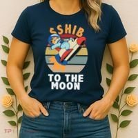 Shiba, Shib To The Moon Women's T-Shirt thumb 2