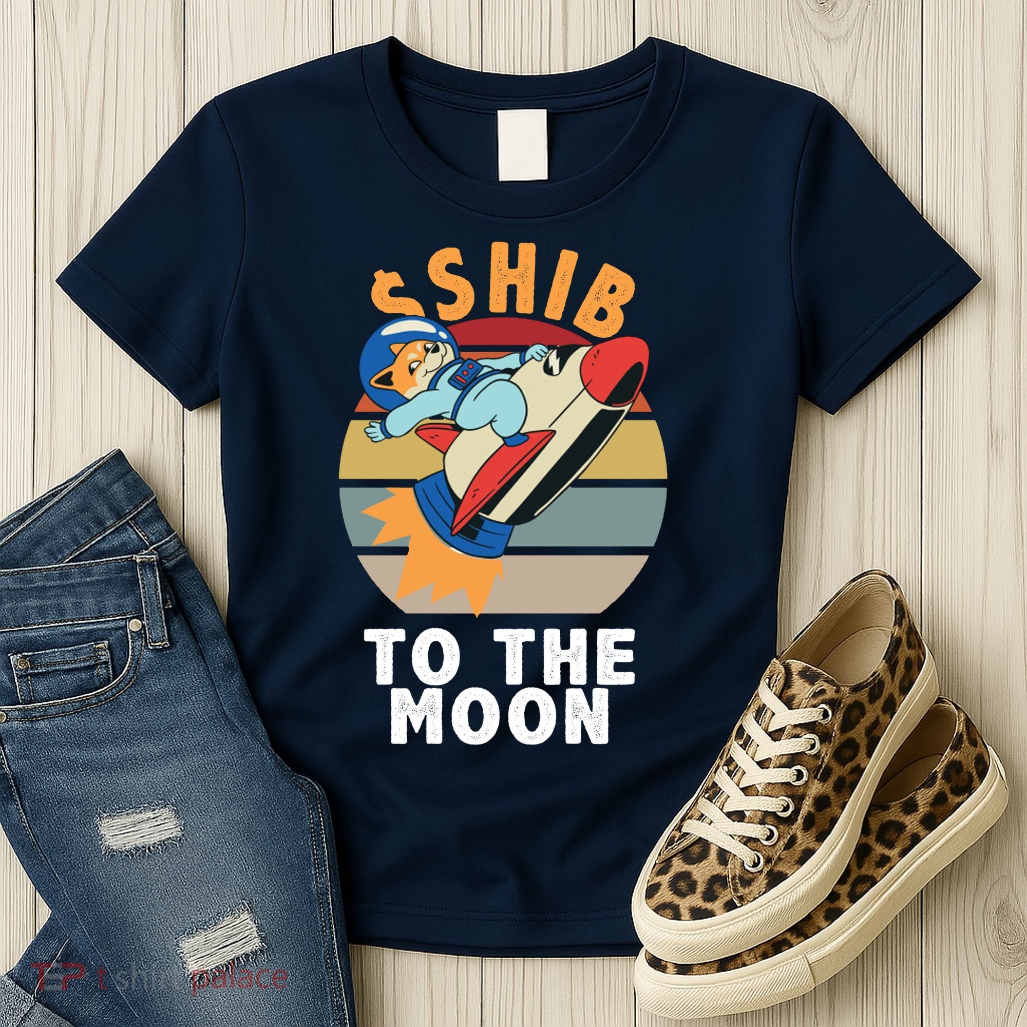 Shiba, Shib To The Moon Women's T-Shirt