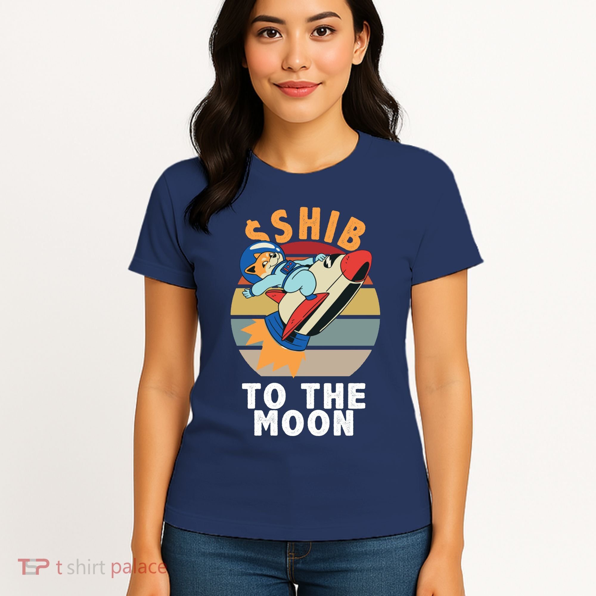 Shiba, Shib To The Moon Women's T-Shirt