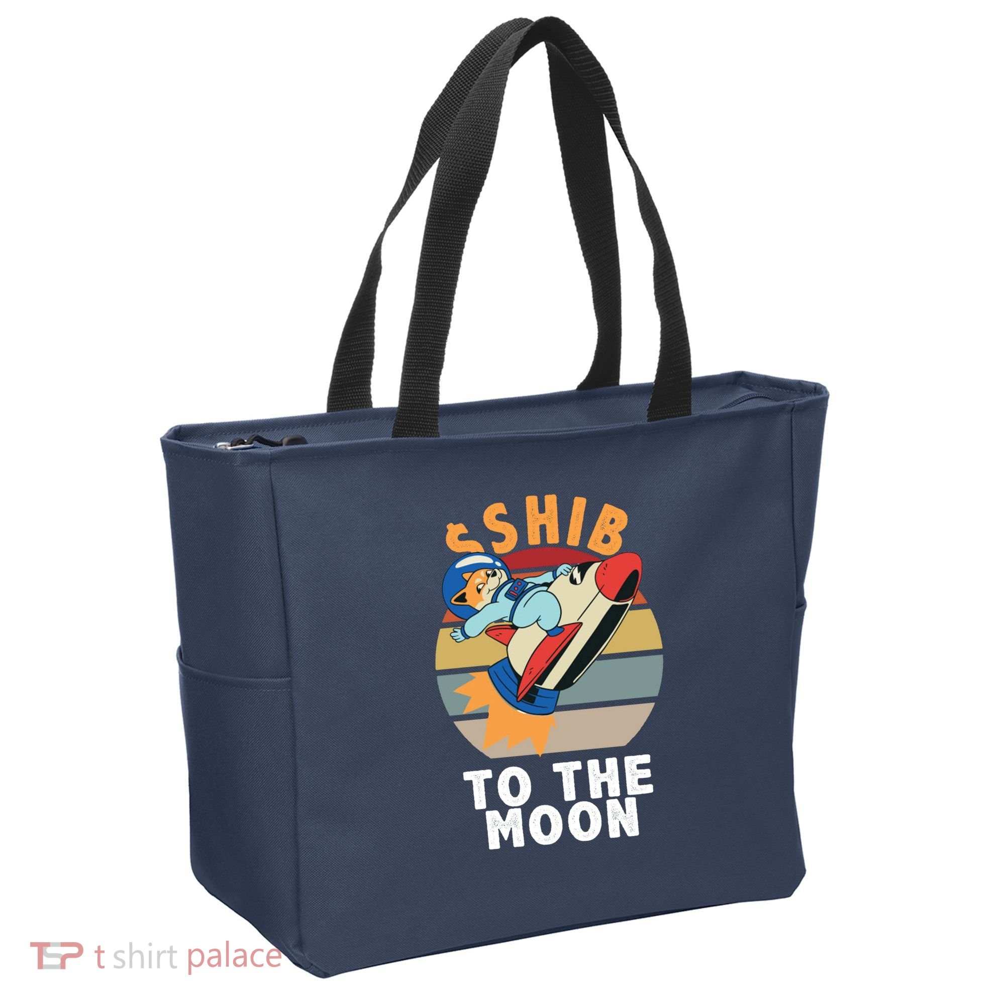 Shiba, Shib To The Moon Tote Bag