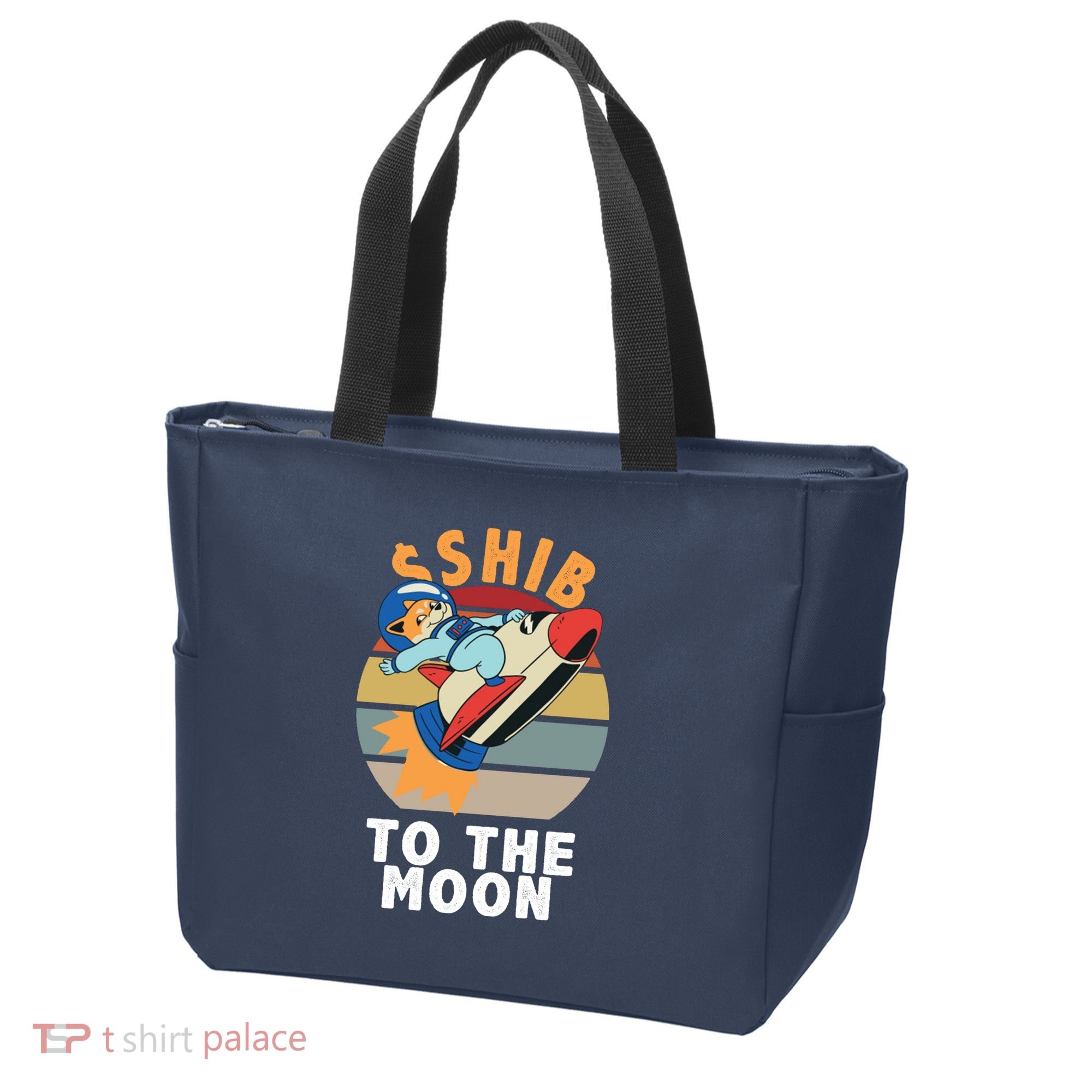 Shiba, Shib To The Moon Tote Bag