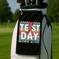 Staar State Test Teacher Testing Day No Stress All Flex Golf Towel thumb 2