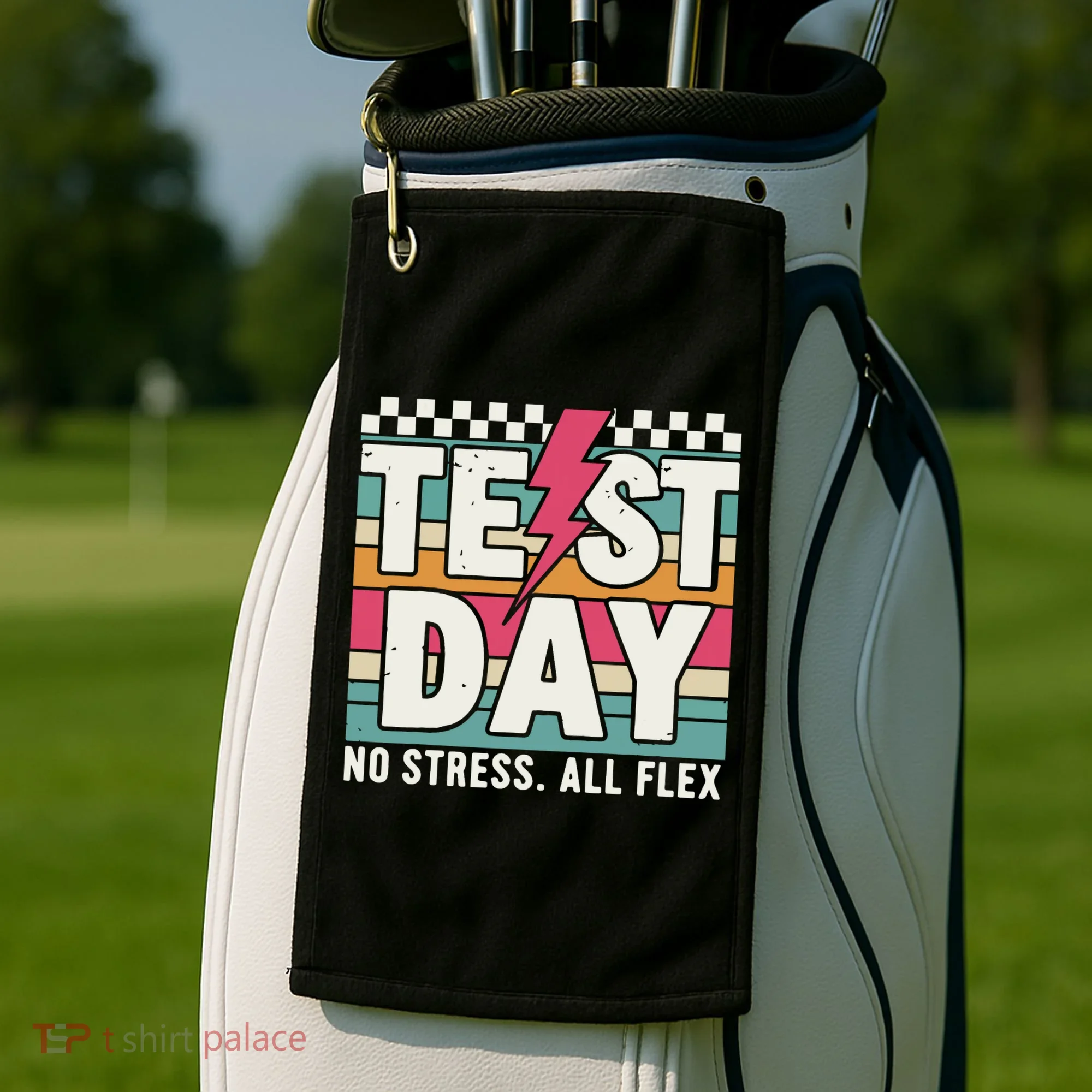 Staar State Test Teacher Testing Day No Stress All Flex Golf Towel