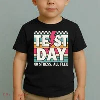Staar State Test Teacher Testing Day No Stress All Flex Toddler T-Shirt thumb 2