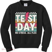 Staar State Test Teacher Testing Day No Stress All Flex Kids Sweatshirt thumb 0