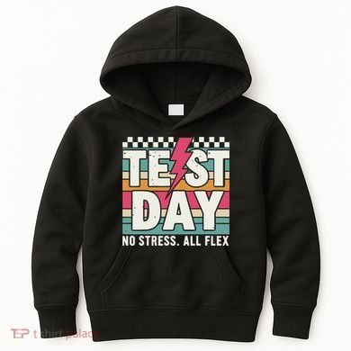 Staar State Test Teacher Testing Day No Stress All Flex Kids Hoodie