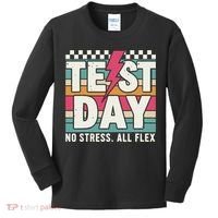Staar State Test Teacher Testing Day No Stress All Flex Kids Long Sleeve Shirt thumb 0
