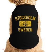 Stockholm Sweden Trident Gym Style Distressed Yellow Doggie Tank thumb 0